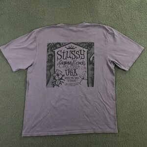 Stussy Shirt Mens Large Laguna Beach California Logo Graphic Print Streetwear